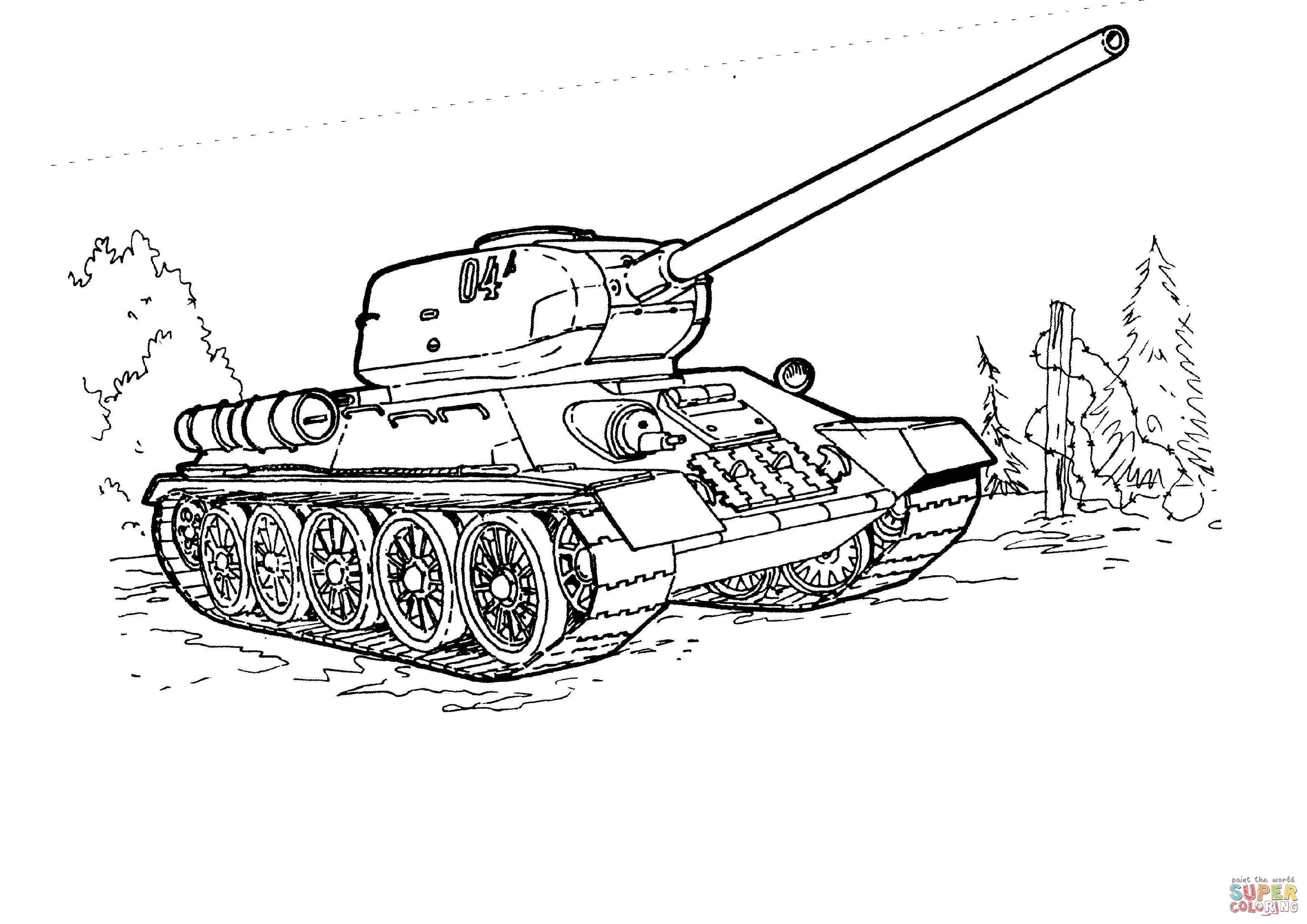 Ausmalbilder Panzer
 Ausmalbild Panzer T 34