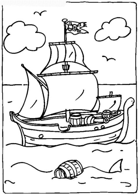Ausmalbilder Piratenschiff
 Ausmalbilder Piratenschiff Malvorlagen ausdrucken 1