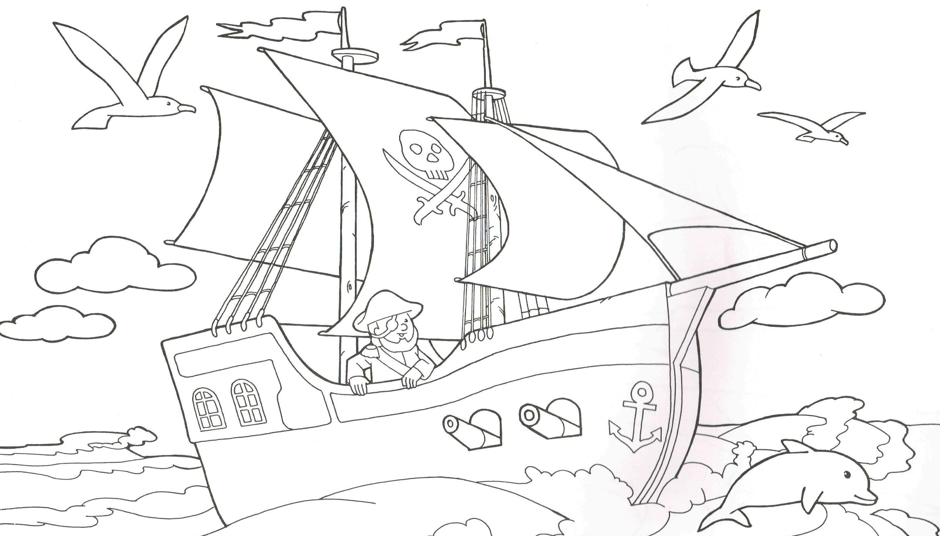 Ausmalbilder Piratenschiff
 Ausmalbilder Malvorlagen – Piratenschiff kostenlos zum