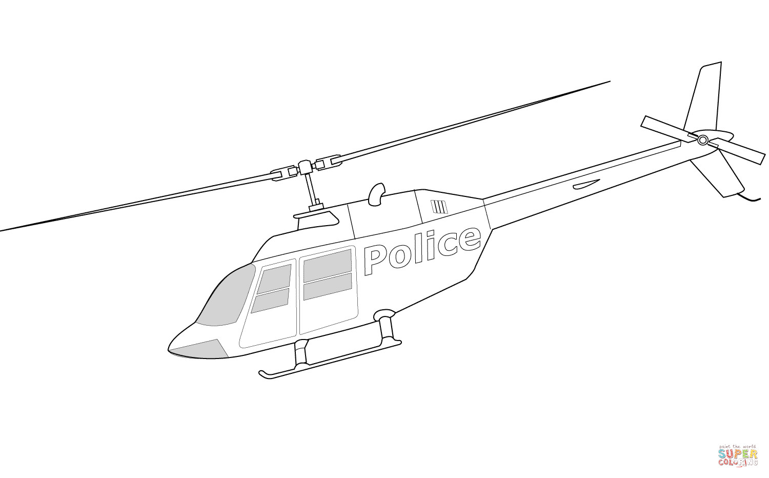 Ausmalbilder Polizeihubschrauber
 Ausmalbild Bell 206A Polizeihubschrauber