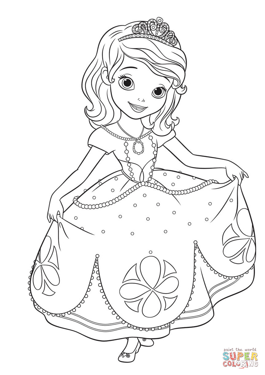 Ausmalbilder Prinzessin Sofia
 Princess Sofia Curtseying coloring page