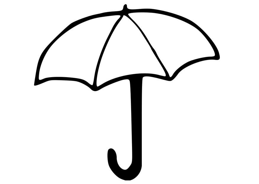 Ausmalbilder Regenschirm
 Malvorlage Regenschirm