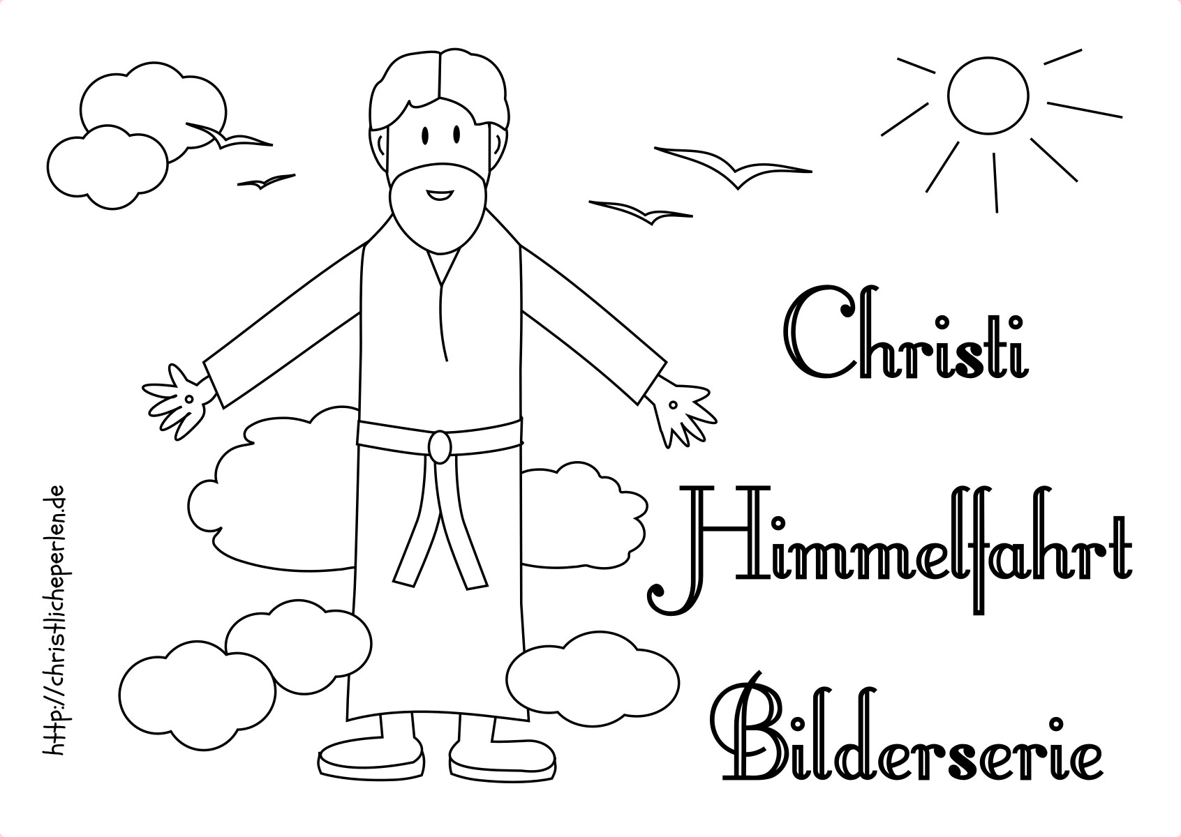 Ausmalbilder Religion
 Christi Himmelfahrt Ausmalbilder