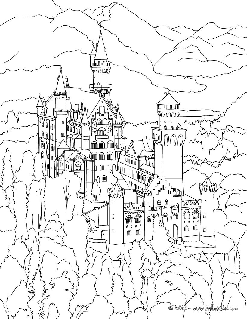 Ausmalbilder Schloss
 Schloss neuschwanstein zum ausmalen zum ausmalen de