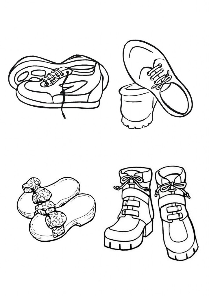 Ausmalbilder Schuhe
 Ausmalbilder Malvorlagen – Schuhe kostenlos zum