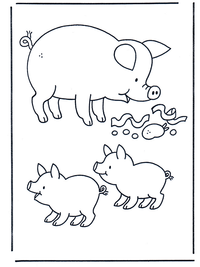 Ausmalbilder Schwein
 Free Printable Pig Coloring Pages For Kids