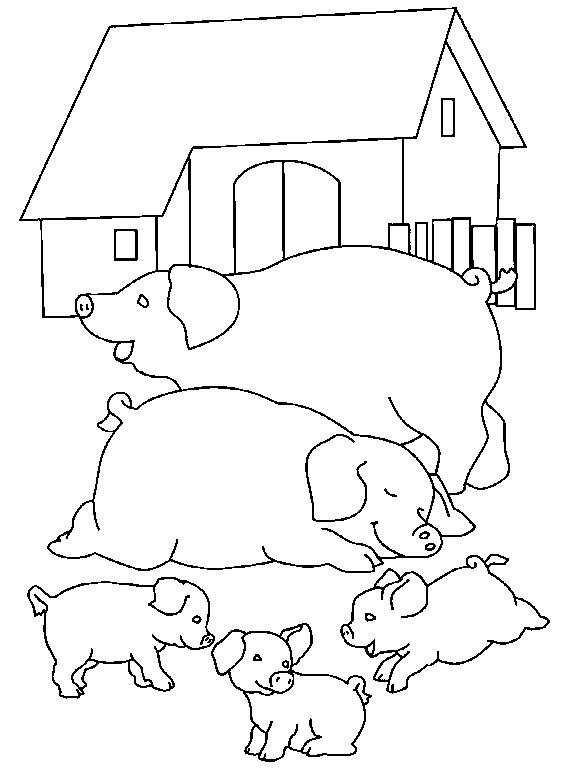 Ausmalbilder Schweine
 Ausmalbilder Malvorlagen – Schweine kostenlos zum