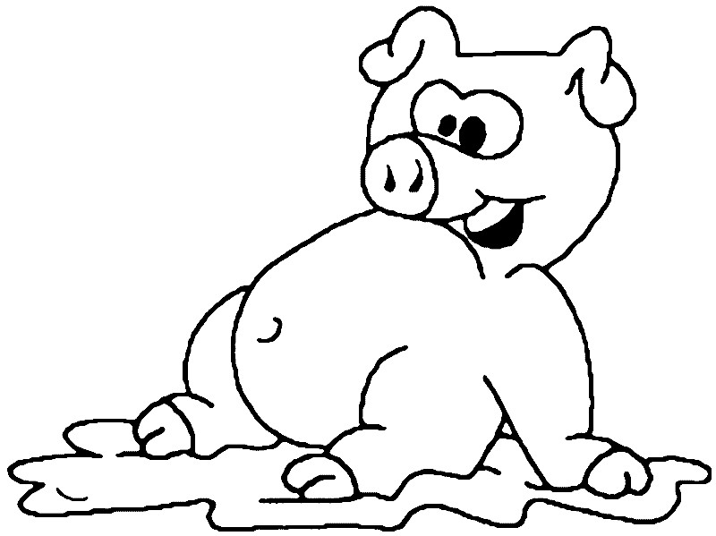 Ausmalbilder Schweine
 Seite 2