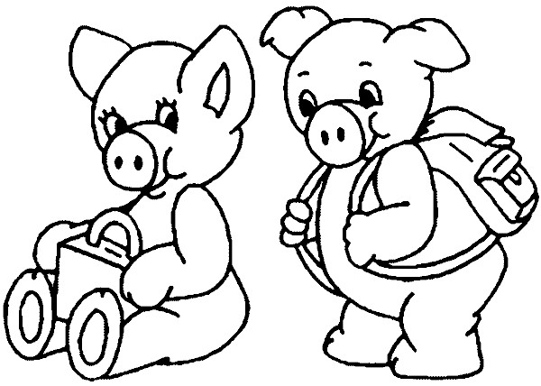 Ausmalbilder Schweine
 Seite 4