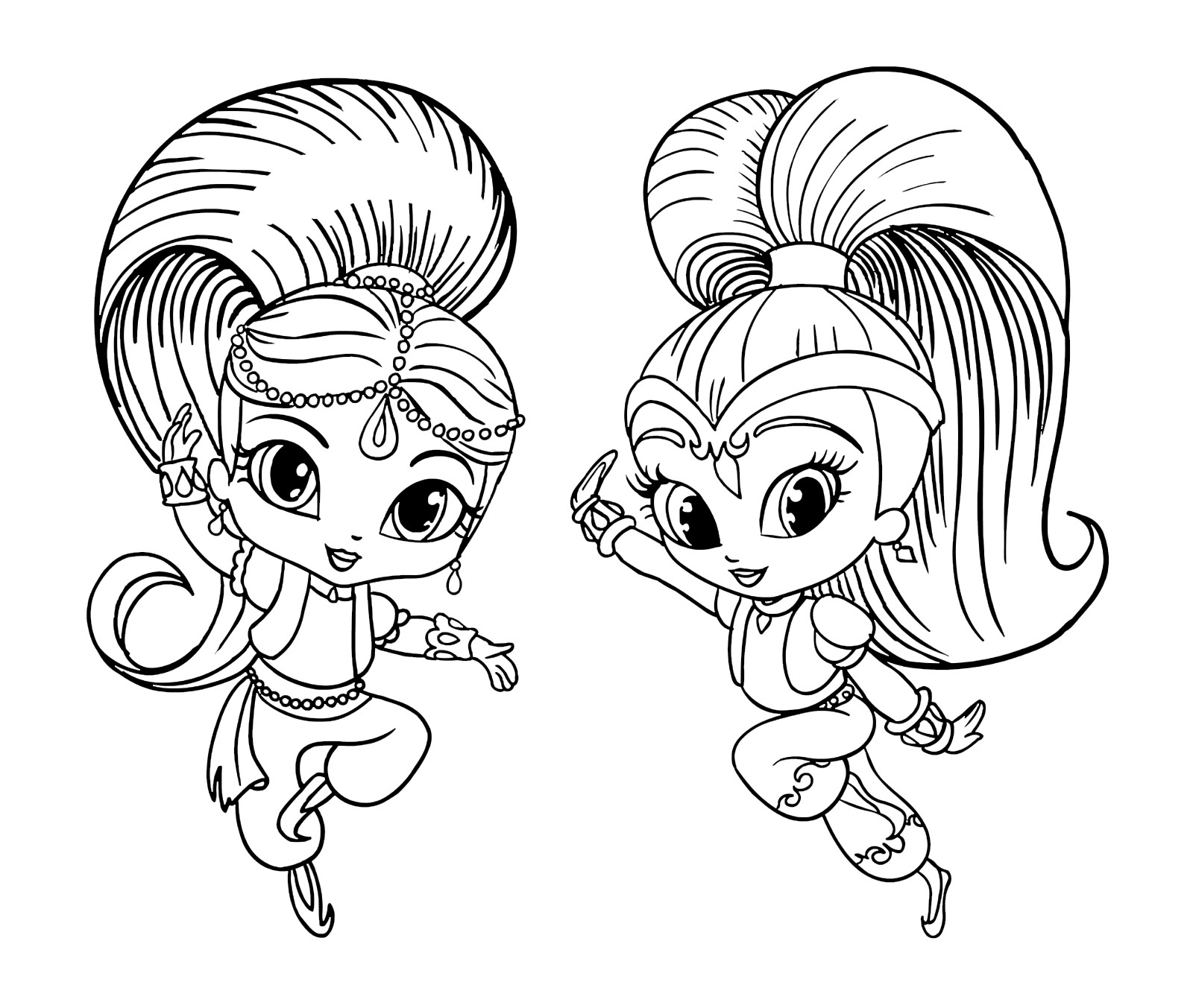 Ausmalbilder Shimmer And Shine
 Disegni di "Shimmer and Shine" da colorare