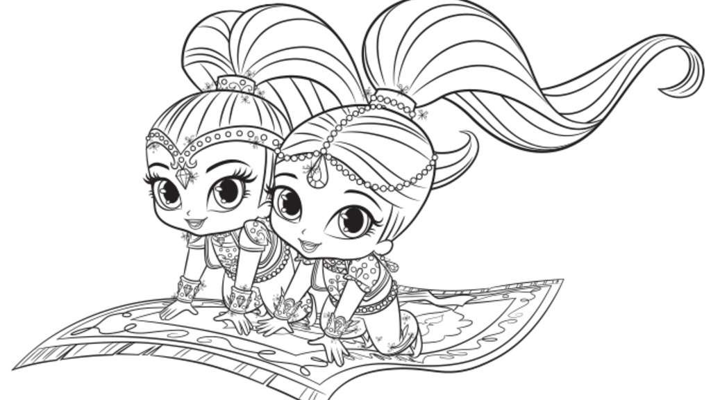 Ausmalbilder Shimmer And Shine
 Shimmer and Shine Magic Carpet Colouring Page