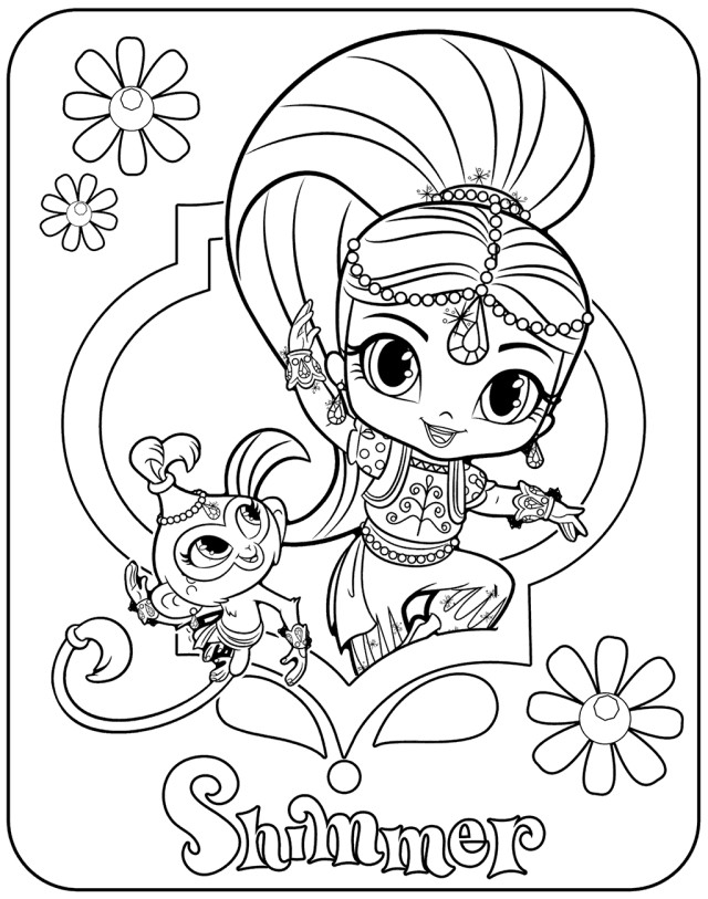 Ausmalbilder Shimmer And Shine
 Shimmer And Shine Coloring Pages 2017