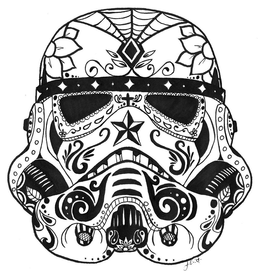 Ausmalbilder Totenköpfe
 Stormtrooper Sugar Skull by guardian angel15 on DeviantArt