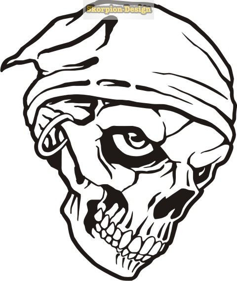 Ausmalbilder Totenköpfe
 Totenkopf Wandtattoo Skull Walltattoo MO05