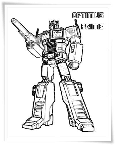 Ausmalbilder Transformers Optimus Prime
 Ausmalbilder zum Ausdrucken Transformers Ausmalbilder