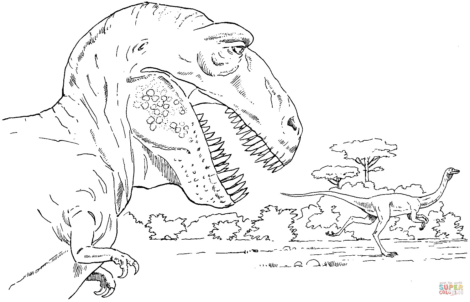 Ausmalbilder Tyrannosaurus Rex
 Ausmalbild Tyrannosaurus und Rex