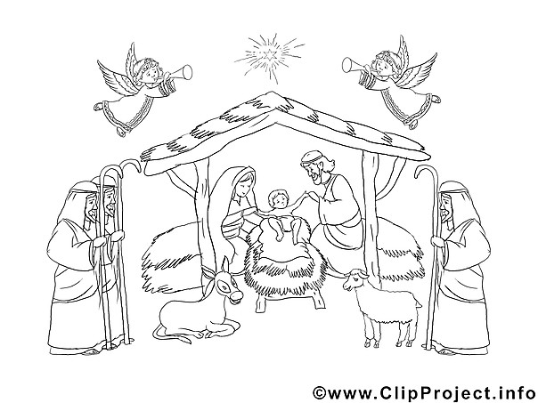 Ausmalbilder Weihnachten Krippe
 Malvorlagen Advent Krippe