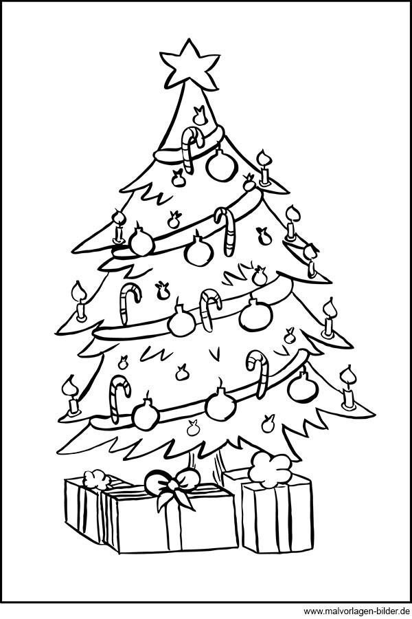 Ausmalbilder Weihnachtsbaum Mit Geschenken
 Tannenbaum Vorlage Zum Ausdrucken – Vorlagen 1001