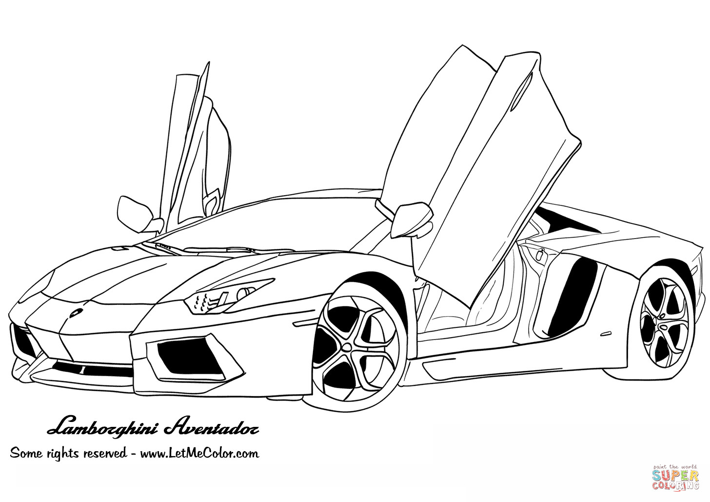 Ausmalbilder Zum Ausdrucken
 Ausmalbild Lamborghini Aventador Ausmalbilder Kostenlos