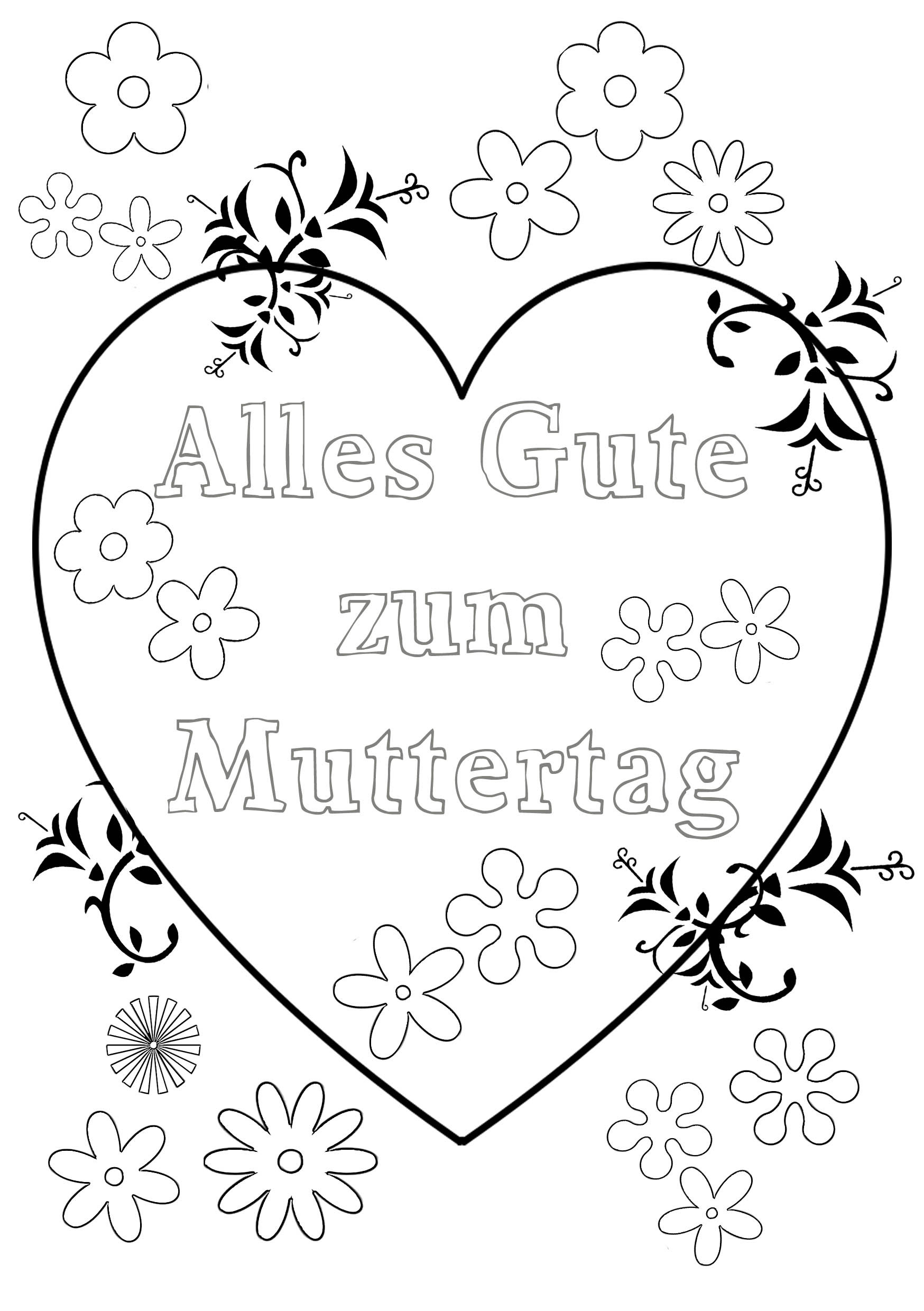 Ausmalbilder Zum Muttertag
 Muttertag Ausmalbild Herz Mit Blume Zum Ausmalen