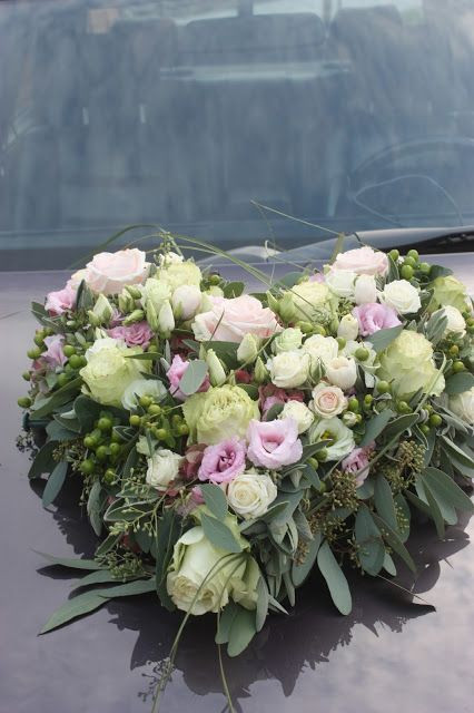 Autoschmuck Hochzeit Vintage
 Autoschmuck Blumenherz Romantische Herbsthochzeit in den