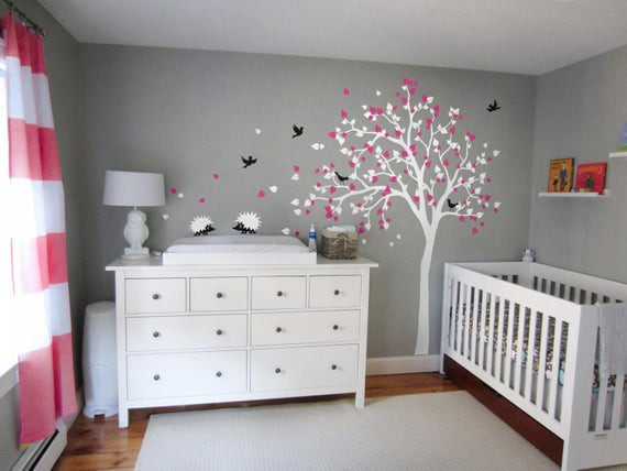 Baby Kinderzimmer Komplett Günstig
 Moderne Baby Kinderzimmer Wand Baum Decal Kinder