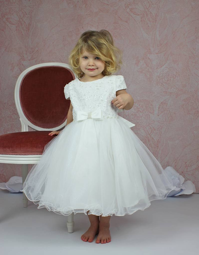 Babykleid Hochzeit
 Festliches Mädchenkleid Babykleid in creme für Taufe oder