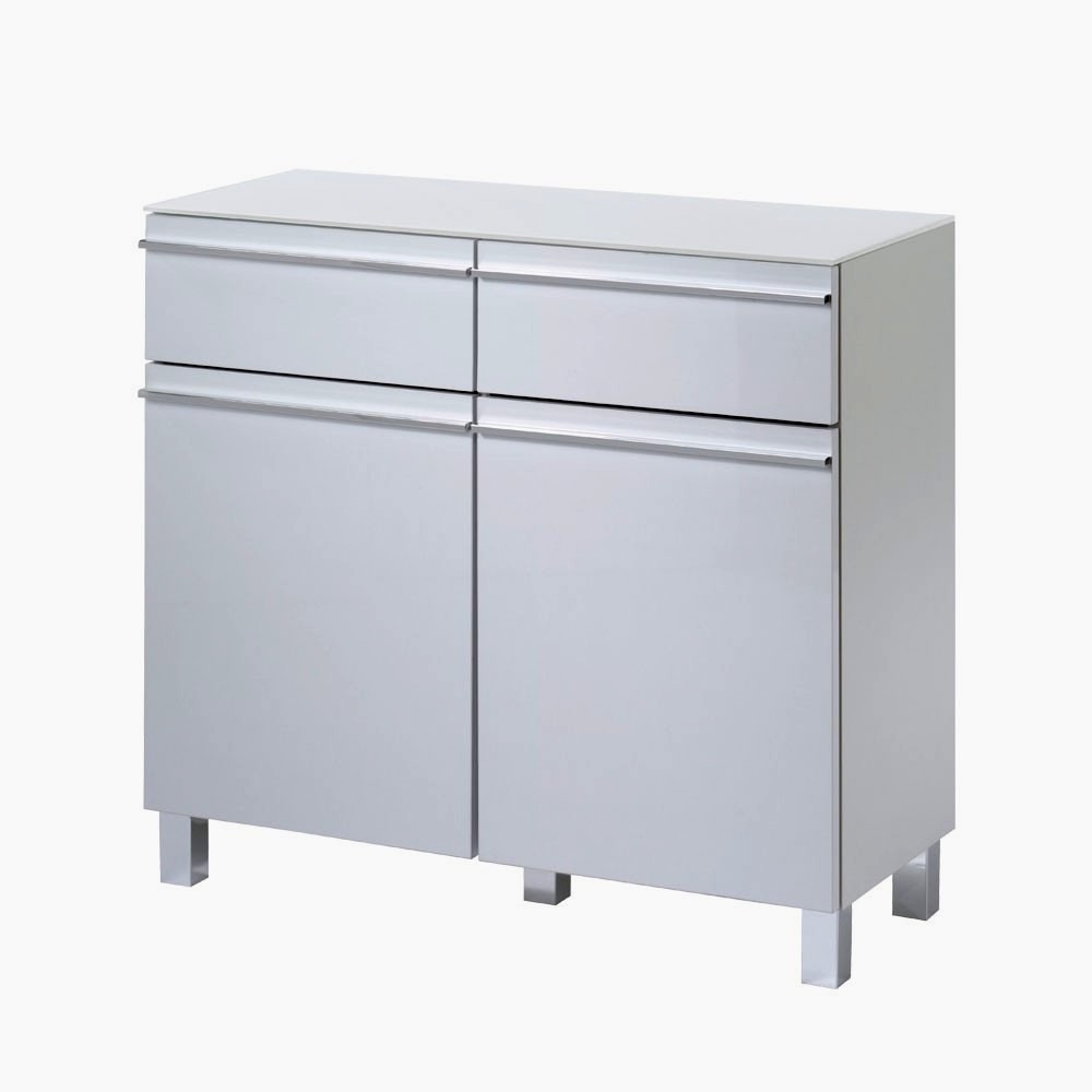 Bad Kommode
 Architektur Sideboard Bad Kommode Weiss Hochglanz 80 Cm