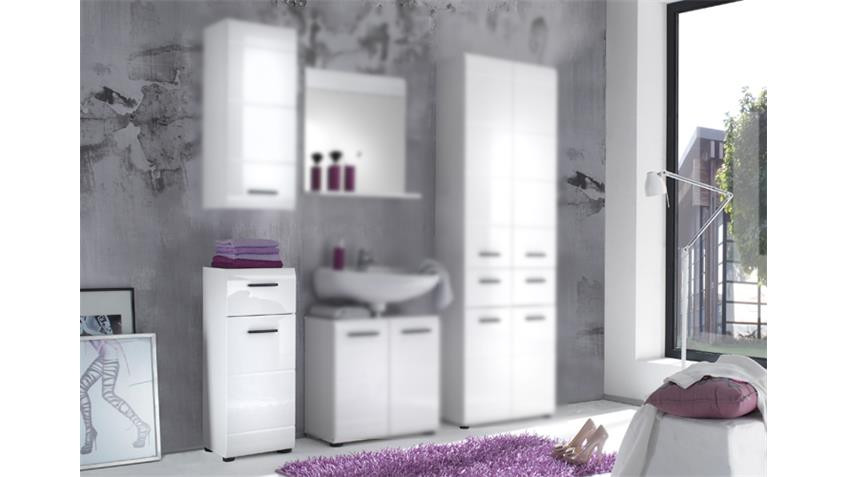 Bad Kommode
 Bad Kommode SKIN Front weiß hochglanz 1 türig 1 Schubkasten