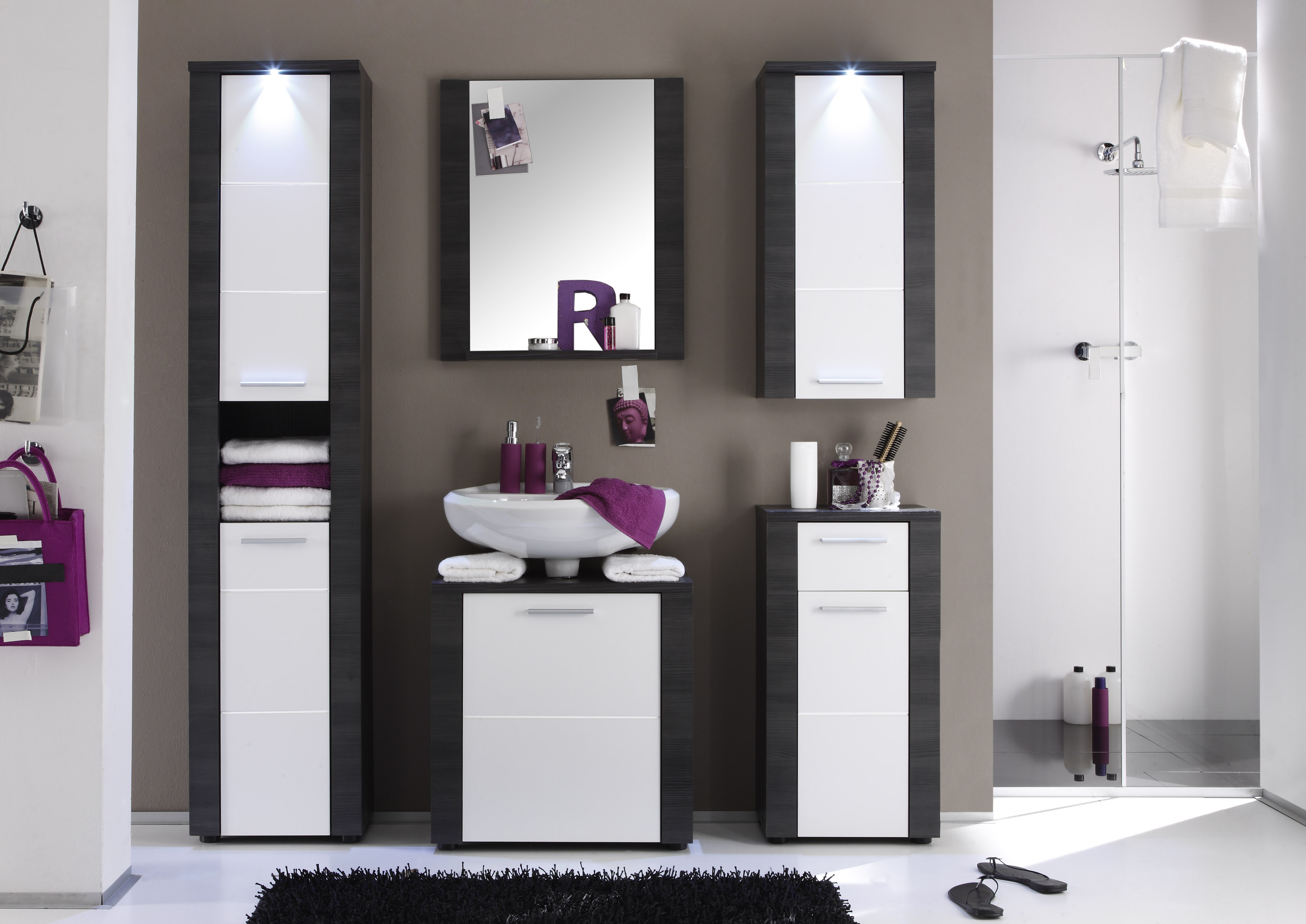 Bad Kommode
 Bad Kommode Xpress von Trendteam Esche Grau Weiß