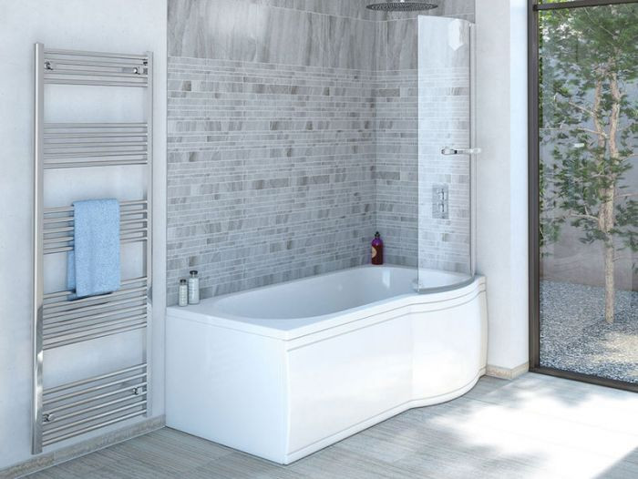 Badewanne Dusche
 Duschbadewanne 170x85 cm R mit Badewannenaufsatz