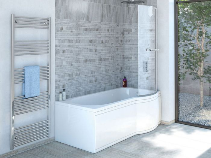 Badewanne Mit Dusche
 Duschbadewanne 170x85 cm R mit Badewannenaufsatz