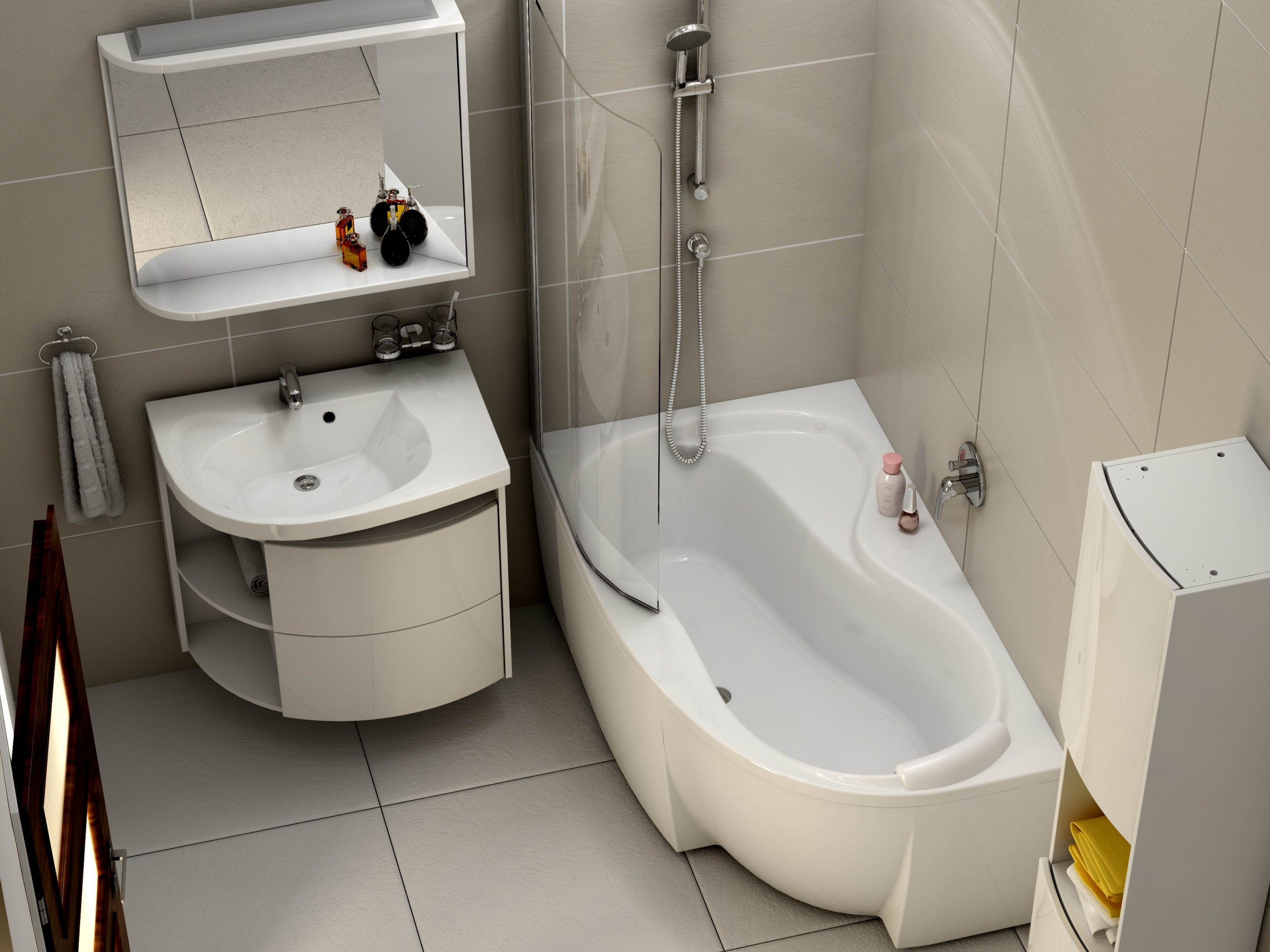 Badewanne Mit Duschzone
 asymmetrische Badewanne Schürze 160 x 95 cm und Duschbereich