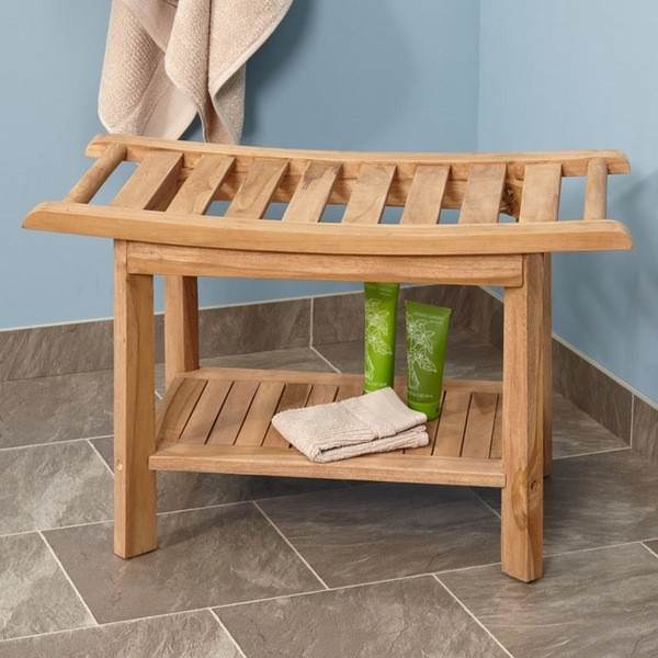 Badezimmer Bank
 teak Dusche Bank Ideen Badezimmer Möbel Dusche Meer