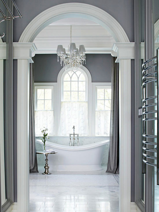 Badezimmer Gardinen
 luxus badezimmer grau mit gardinen grau fresHouse