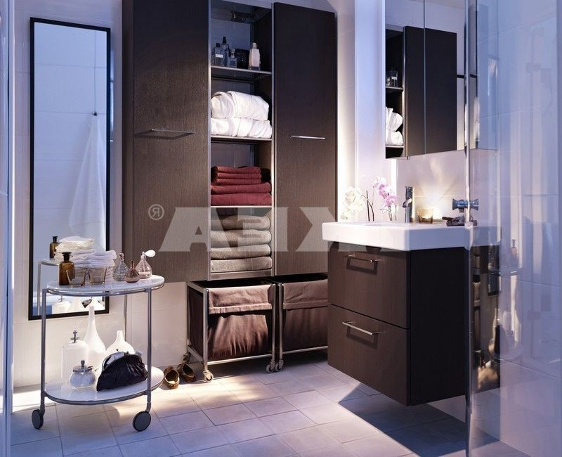 Badezimmer Ikea
 Braun weiß IKEA Badezimmer