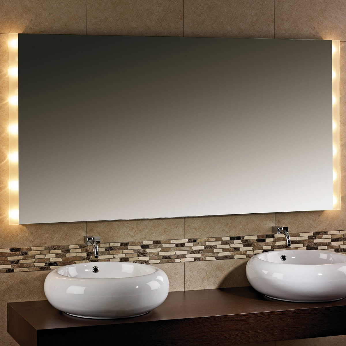Badezimmerspiegel Mit Beleuchtung
 Badezimmerspiegel mit Beleuchtung Attolos Lineos Streifen