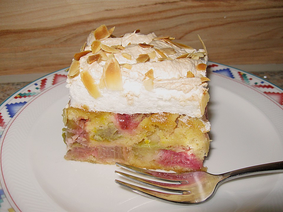 Baiser Kuchen
 Rhabarber Baiser Kuchen Rezept mit Bild von