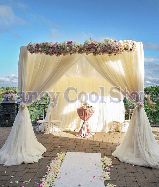 Baldachin Hochzeit
 White Wedding pavilion Vorhang & rohr mit volant zelt