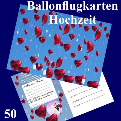 Ballonflugkarten Hochzeit
 Ballonsupermarkt lineshop Ballonflugkarten Hochzeit