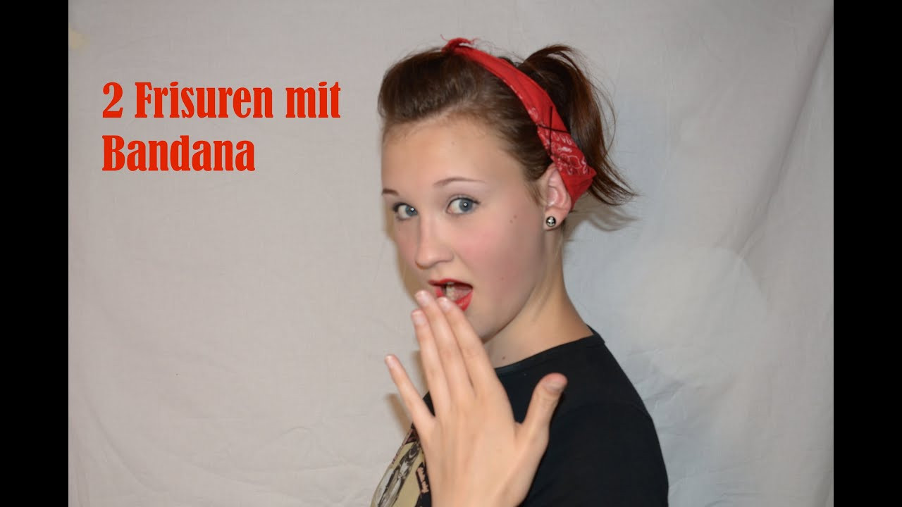 Bandana Frisuren
 2 FRISUREN mit BANDANA Rosie the Riveter & Zopf