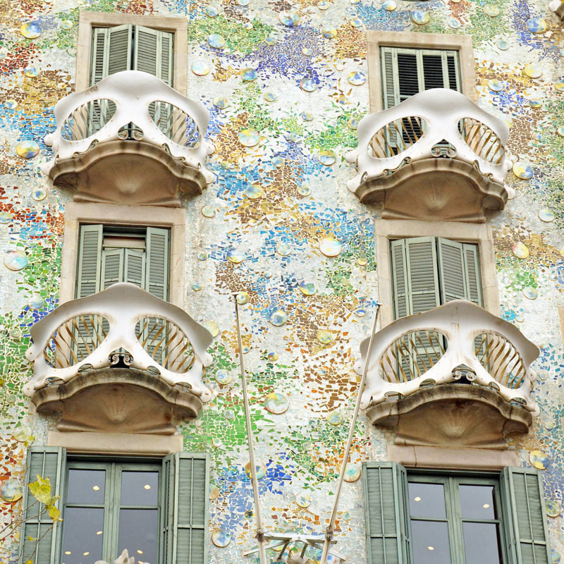 Barcelona Gaudi Haus
 Barcelona Gaudi Casa Batllo Haus der Knochen Reise Dekor