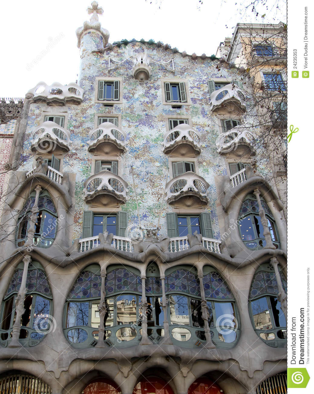 Barcelona Gaudi Haus
 Het Huis van Gaudi stock afbeelding Afbeelding bestaande