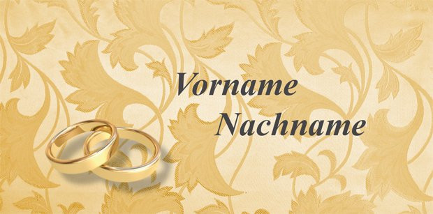 Bastelideen Goldene Hochzeit
 Tischkarten Goldene Hochzeit kostenlose Vorlagen