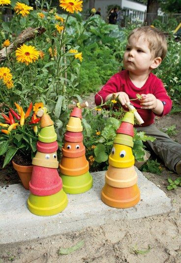 Basteln Für Den Garten
 Der Turm steht fast Basteln mit Kindern Wurmturm für