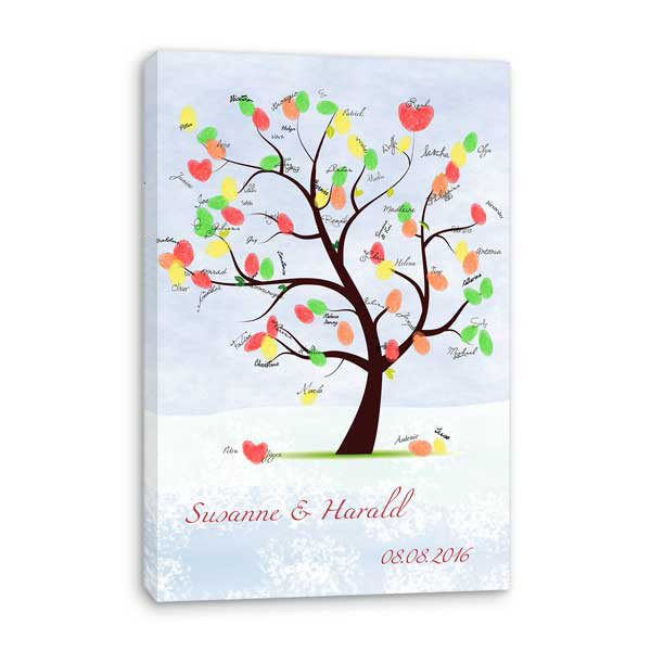 Baum Fingerabdruck Hochzeit
 wedding tree leinwand♥