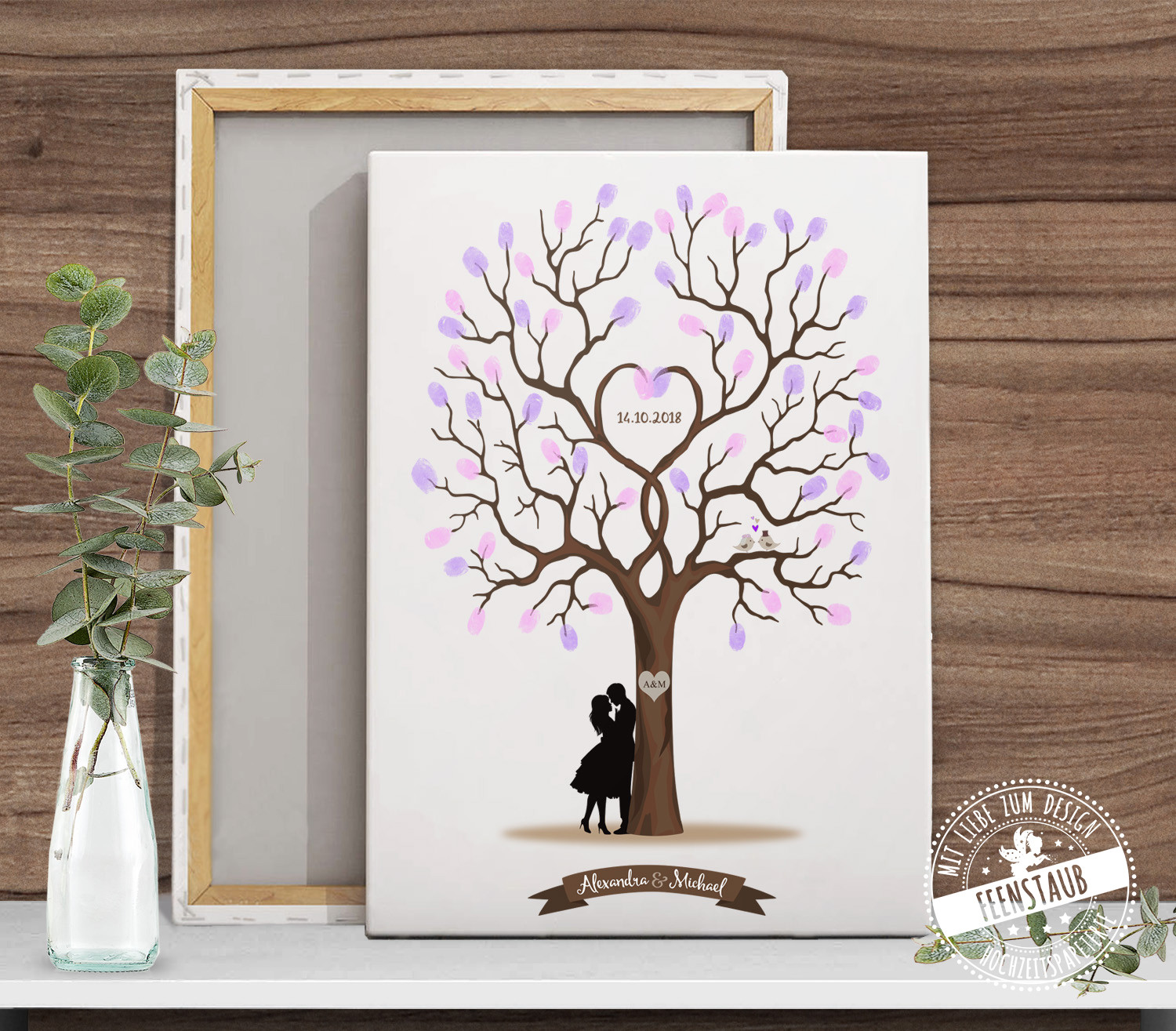 Baum Hochzeit
 Fingerabdruckbild Hochzeitsbaum Weddingtree feenstaub