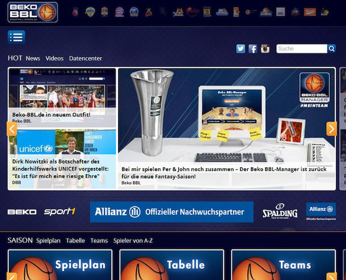 Bbl Tabelle
 easyCredit Beko BBL in neuem Outfit