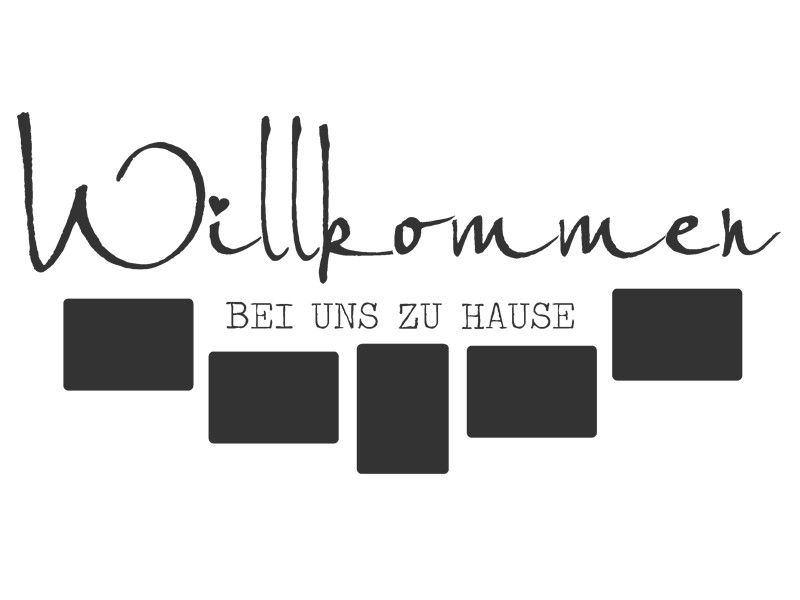 Bei Uns Zu Hause
 Wandtattoo Fotorahmen Willkommen bei uns zu Hause von