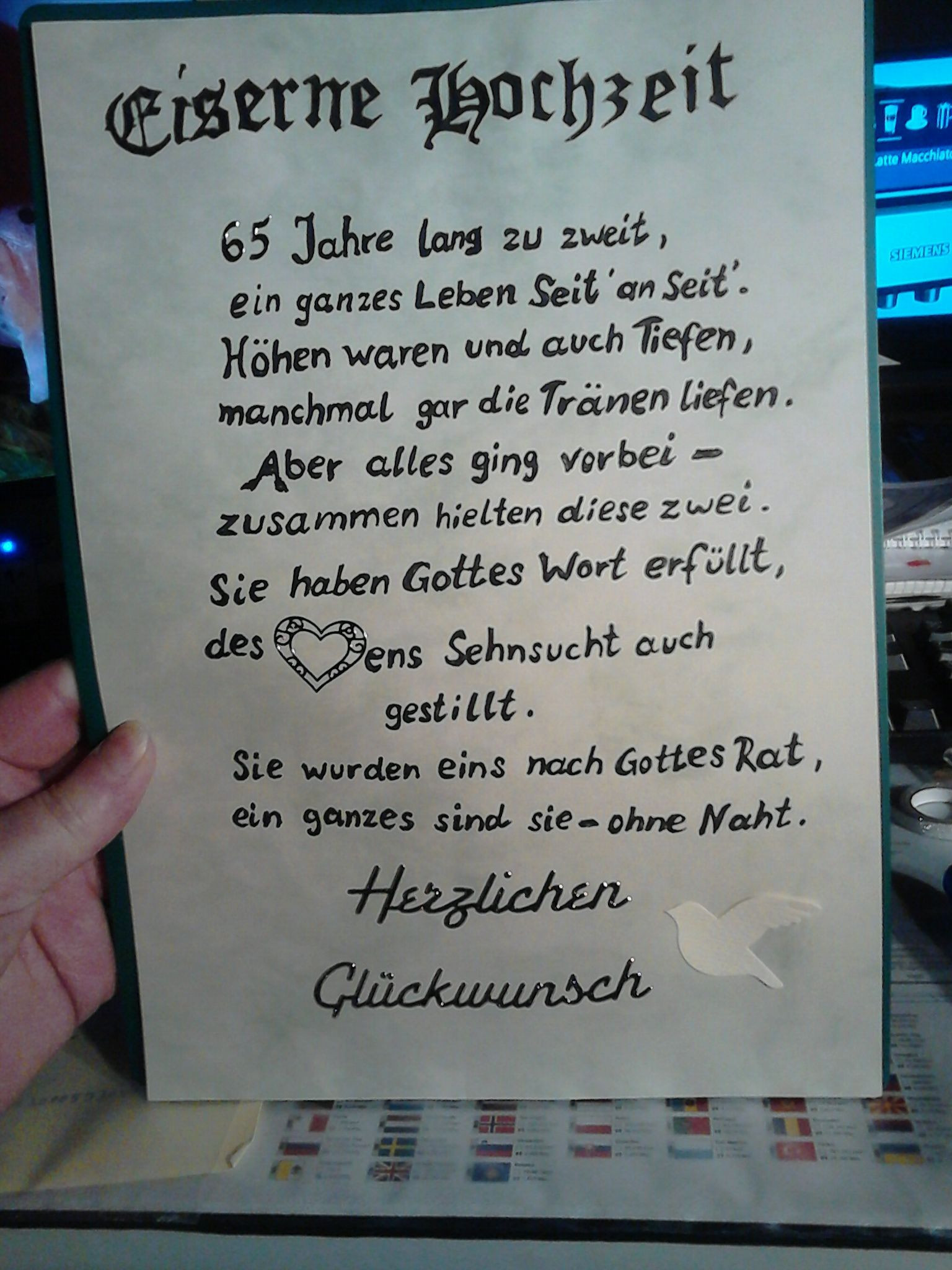 Besinnliche Texte Zur Diamantenen Hochzeit
 65 jahre jubiläum eiserne hochzeit